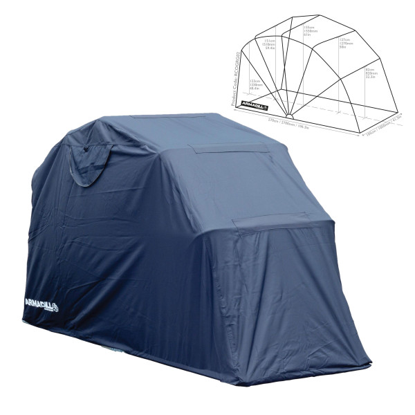 armadillo Armadillo motorcycle garage shelter - small (270cm x 105cm x 155cm)